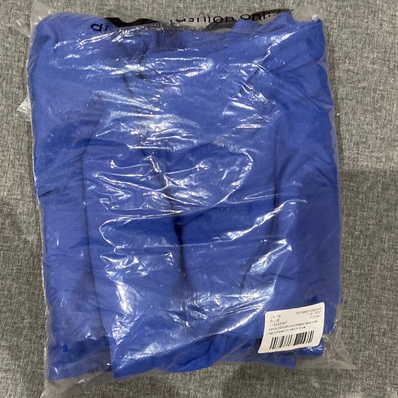 ASOS DESIGN twill strappy back wide leg jumpsuit in denim blue - Picture 5 of 5